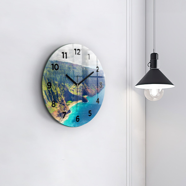 Round glass clock The Sea in Hawaii