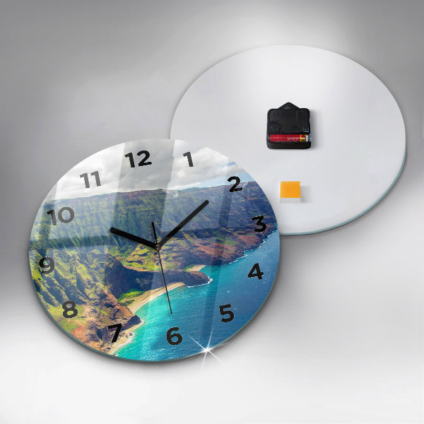 Round glass clock The Sea in Hawaii