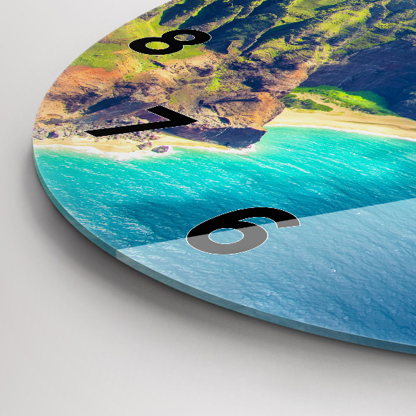 Round glass clock The Sea in Hawaii