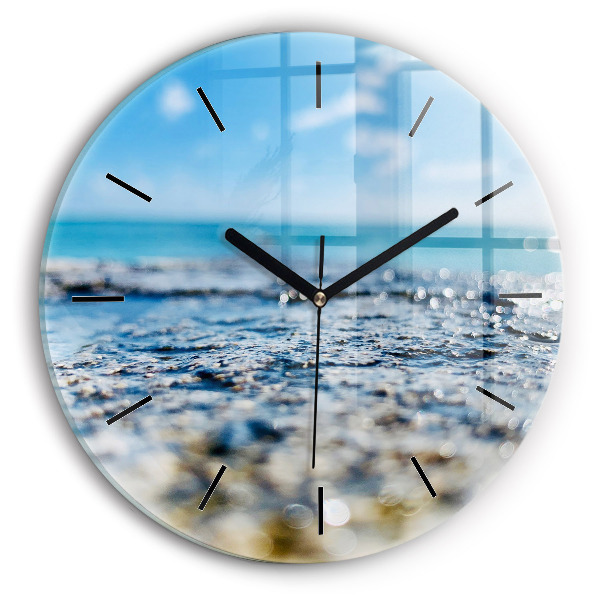 Round glass clock Water photography
