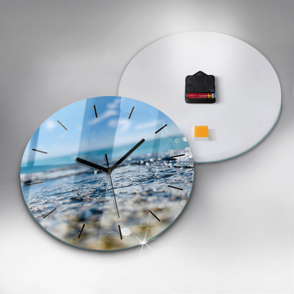 Round glass clock Water photography