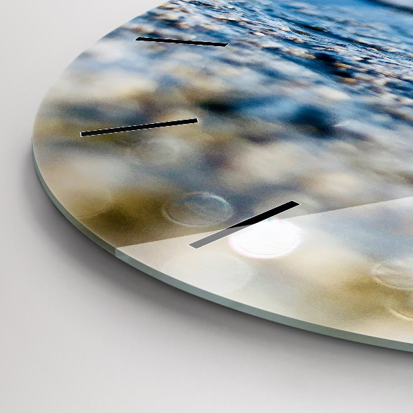 Round glass clock Water photography