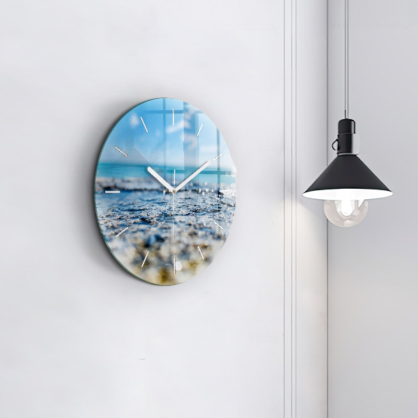 Round glass clock Water photography