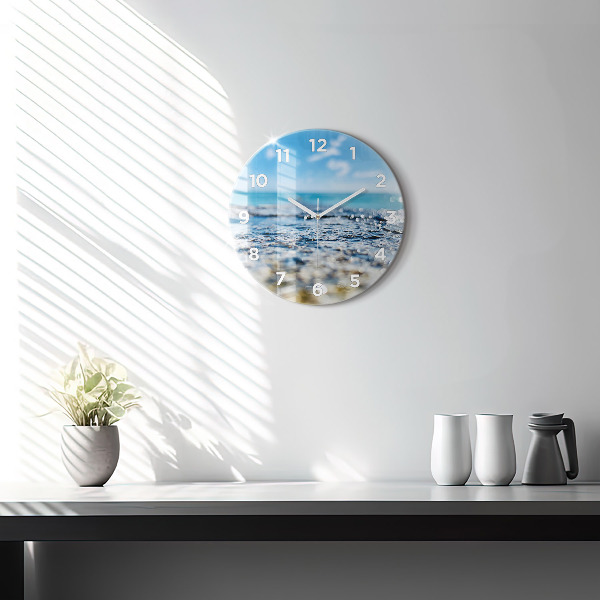 Round glass clock Water photography