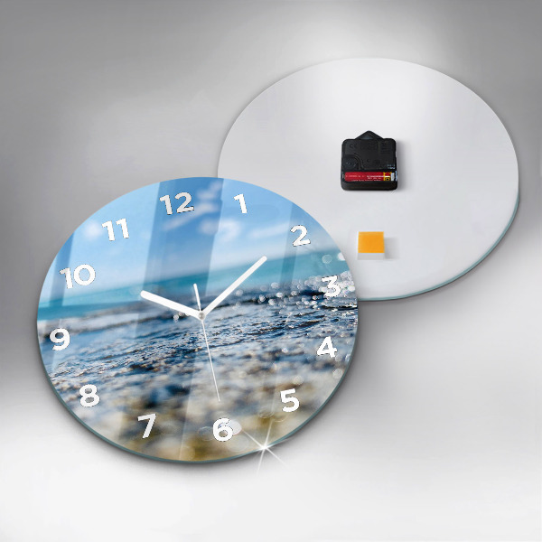 Round glass clock Water photography