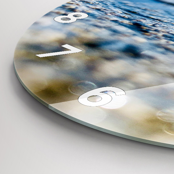 Round glass clock Water photography