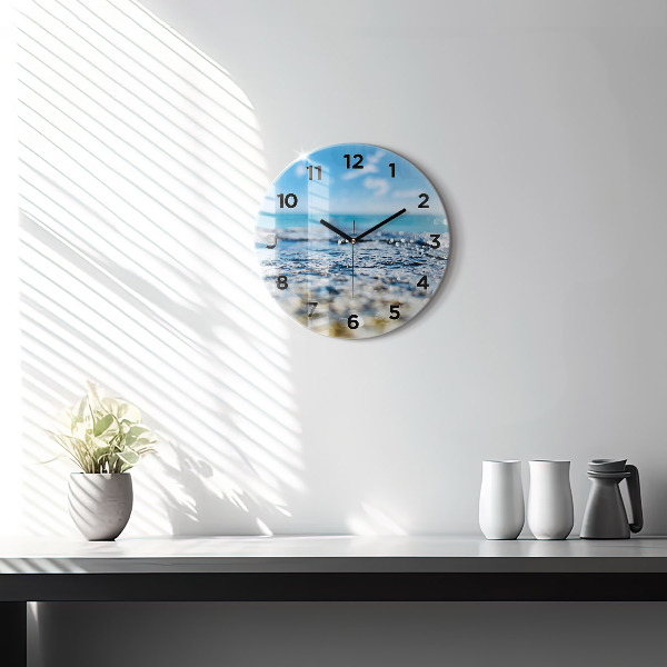 Round glass clock Water photography