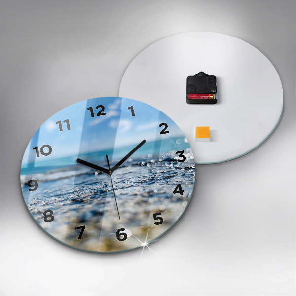 Round glass clock Water photography