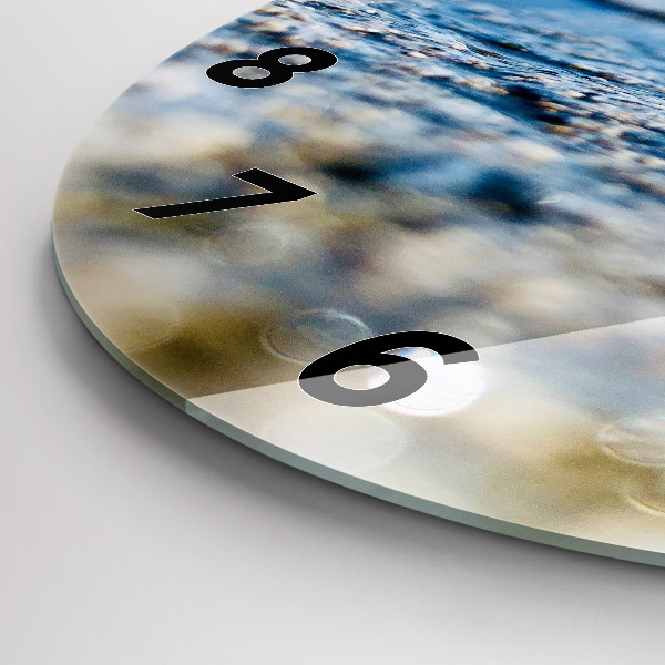Round glass clock Water photography