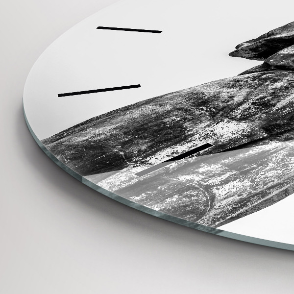 Round glass clock Statue of Liberty in Budapest