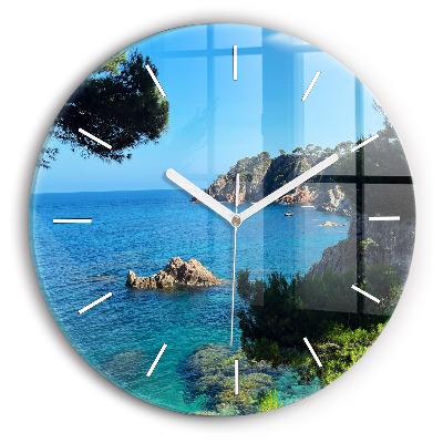 Round glass clock Costa Brava