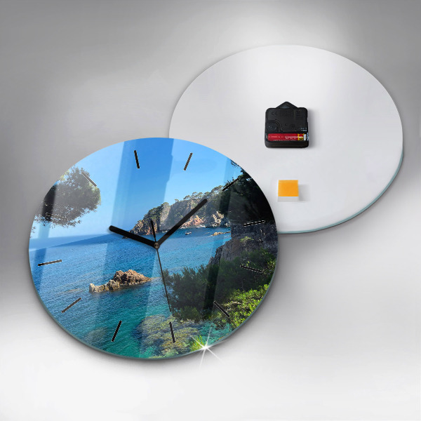 Round glass clock Costa Brava