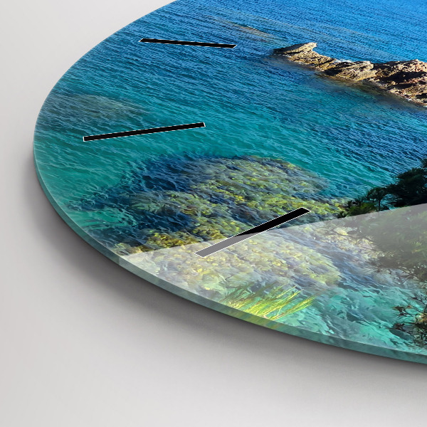 Round glass clock Costa Brava