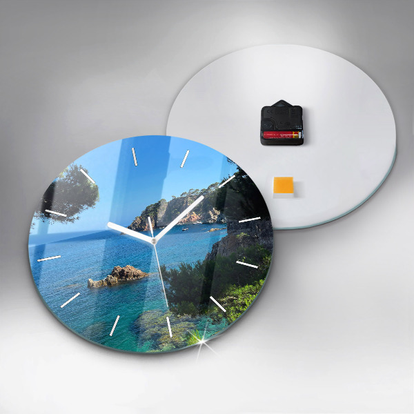 Round glass clock Costa Brava