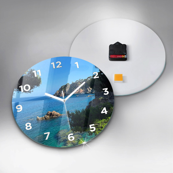 Round glass clock Costa Brava