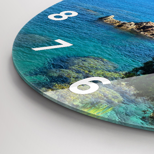 Round glass clock Costa Brava