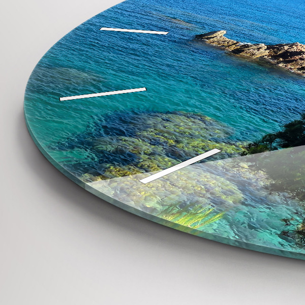 Round glass clock Costa Brava