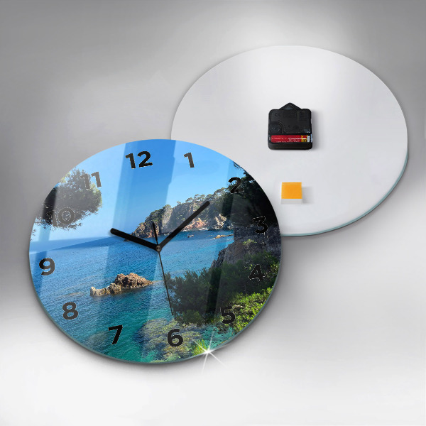Round glass clock Costa Brava
