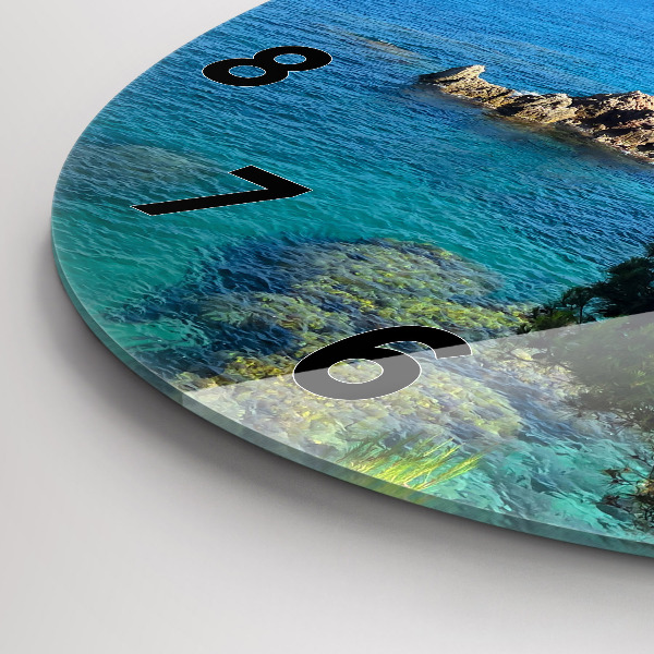 Round glass clock Costa Brava