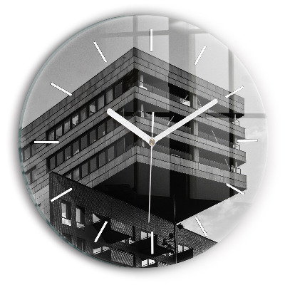 Round glass clock Architecture in Amsterdam