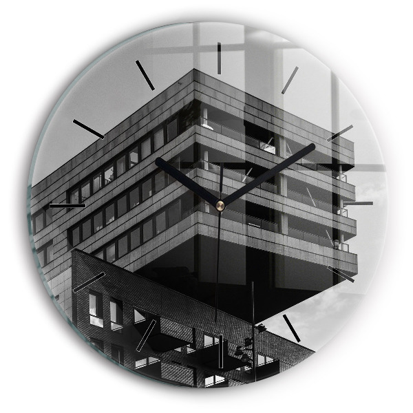 Round glass clock Architecture in Amsterdam