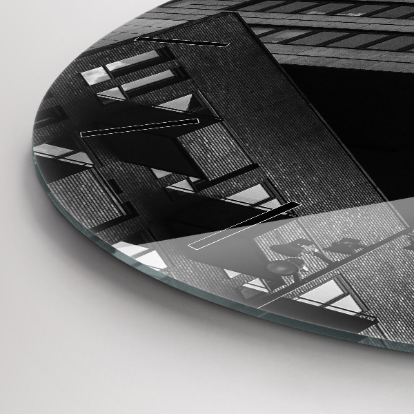 Round glass clock Architecture in Amsterdam