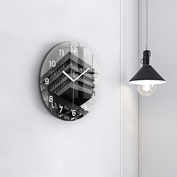 Round glass clock Architecture in Amsterdam