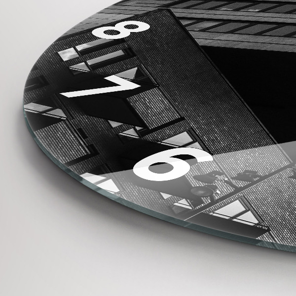 Round glass clock Architecture in Amsterdam