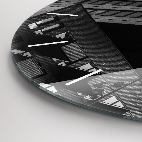 Round glass clock Architecture in Amsterdam