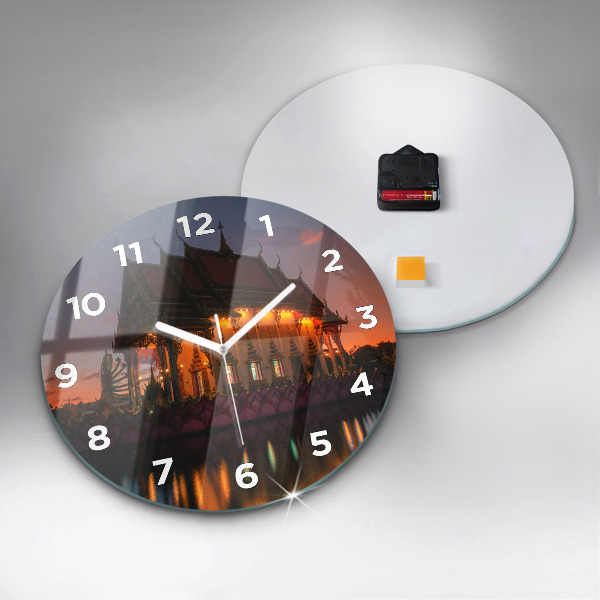 Round glass clock Temple in Bangkok