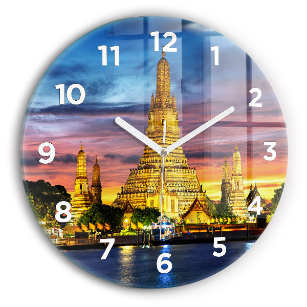 Round glass clock Temple in Bangkok