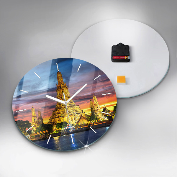 Round glass clock Temple in Bangkok