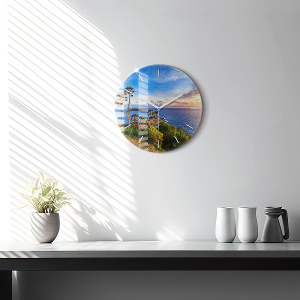 Round glass clock Phuket in Thailand