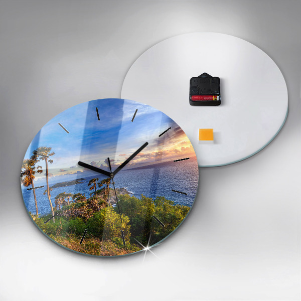 Round glass clock Phuket in Thailand
