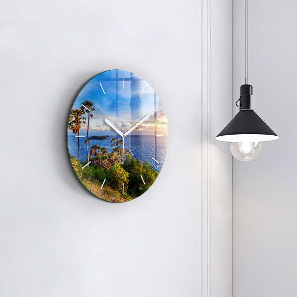 Round glass clock Phuket in Thailand