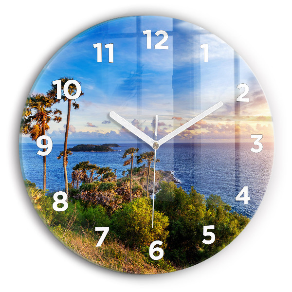 Round glass clock Phuket in Thailand