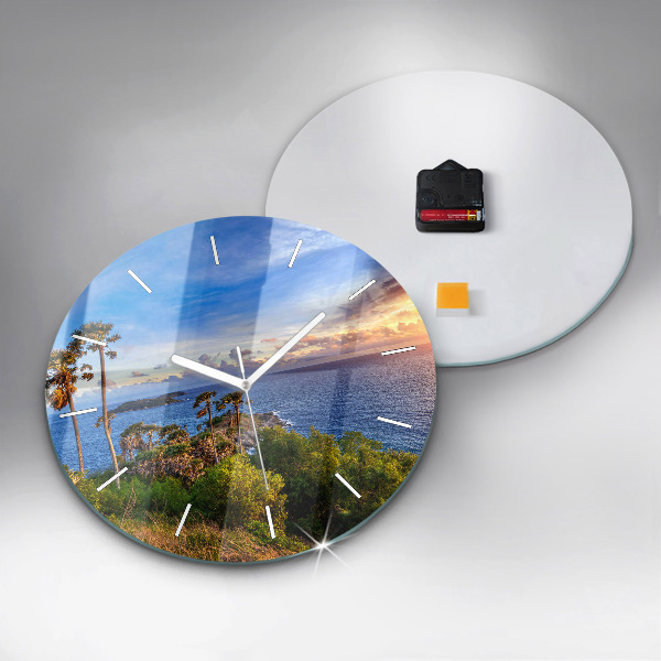 Round glass clock Phuket in Thailand