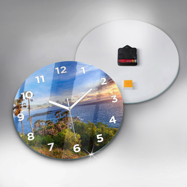 Round glass clock Phuket in Thailand
