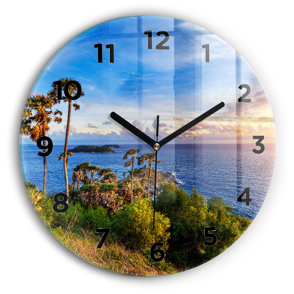 Round glass clock Phuket in Thailand