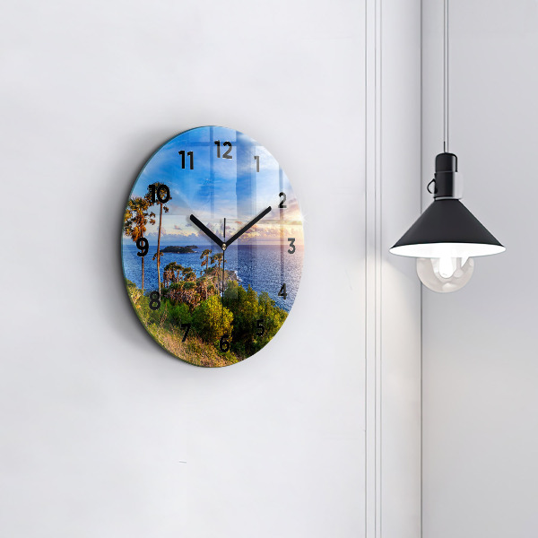 Round glass clock Phuket in Thailand