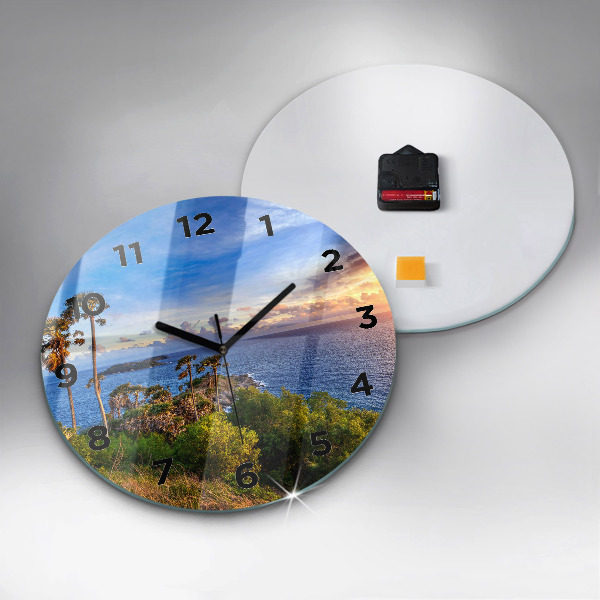 Round glass clock Phuket in Thailand