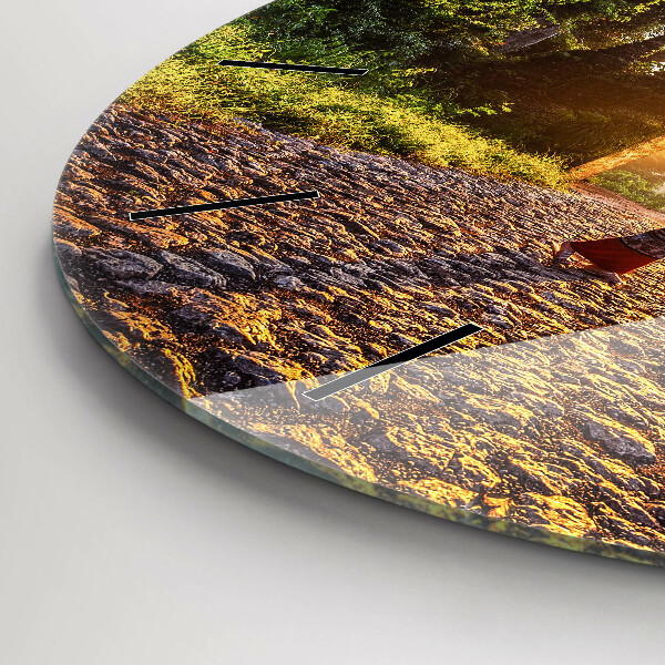 Round glass clock Surat Thani Park Thailand