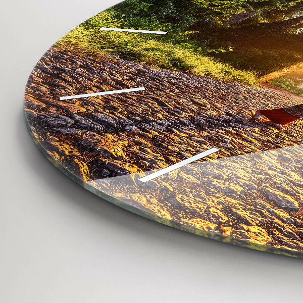 Round glass clock Surat Thani Park Thailand