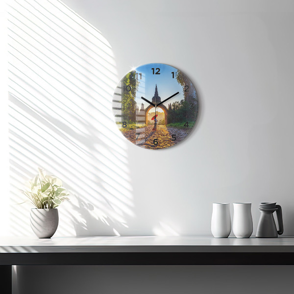 Round glass clock Surat Thani Park Thailand