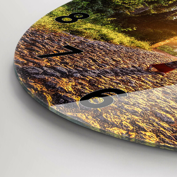 Round glass clock Surat Thani Park Thailand