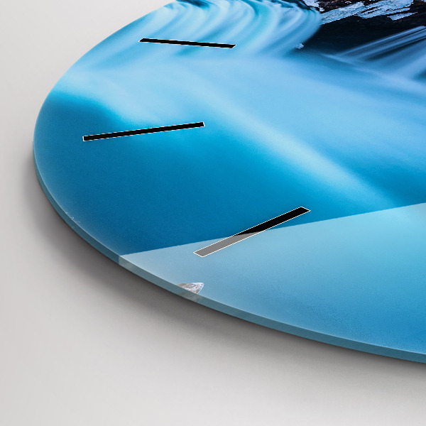 Round glass clock Godafoss Waterfall Iceland