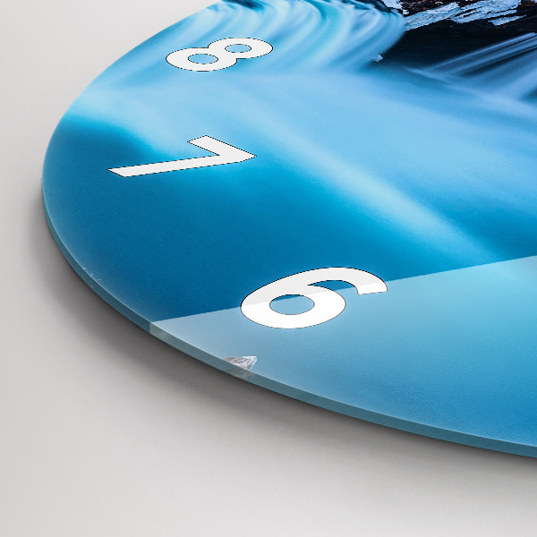 Round glass clock Godafoss Waterfall Iceland