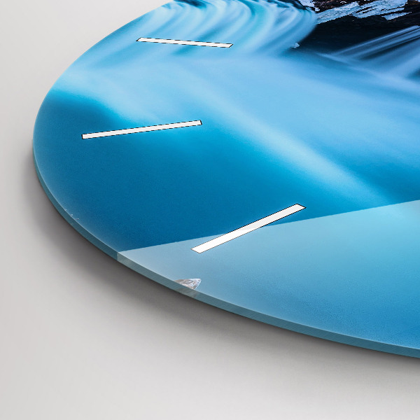 Round glass clock Godafoss Waterfall Iceland