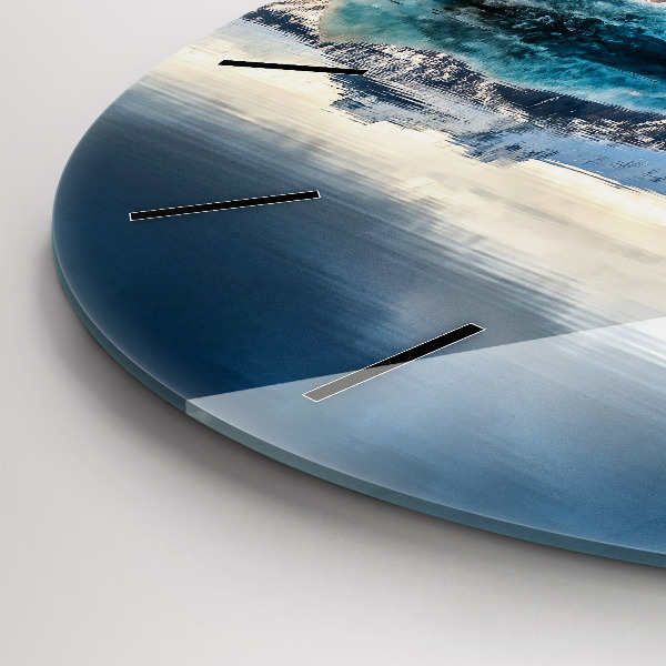 Round glass clock Lake Jokulsarlon Iceland