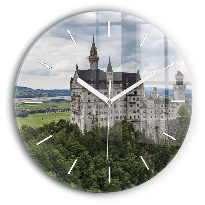 Round glass clock Neuschwanstein Castle